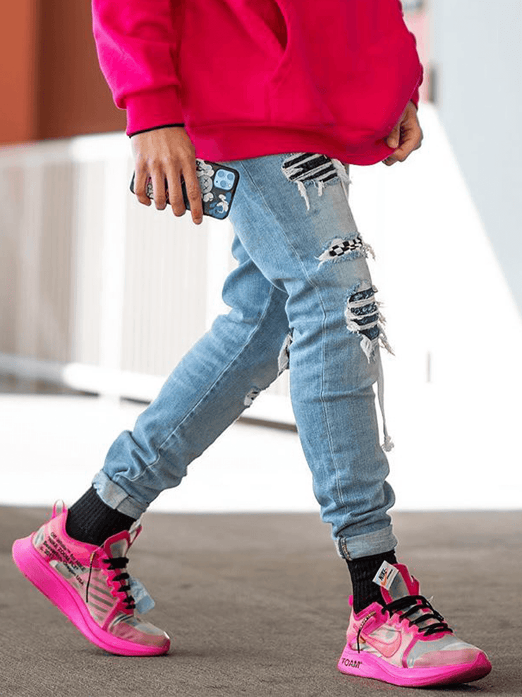 Biker Patch Denim - Multi - Modern Icon